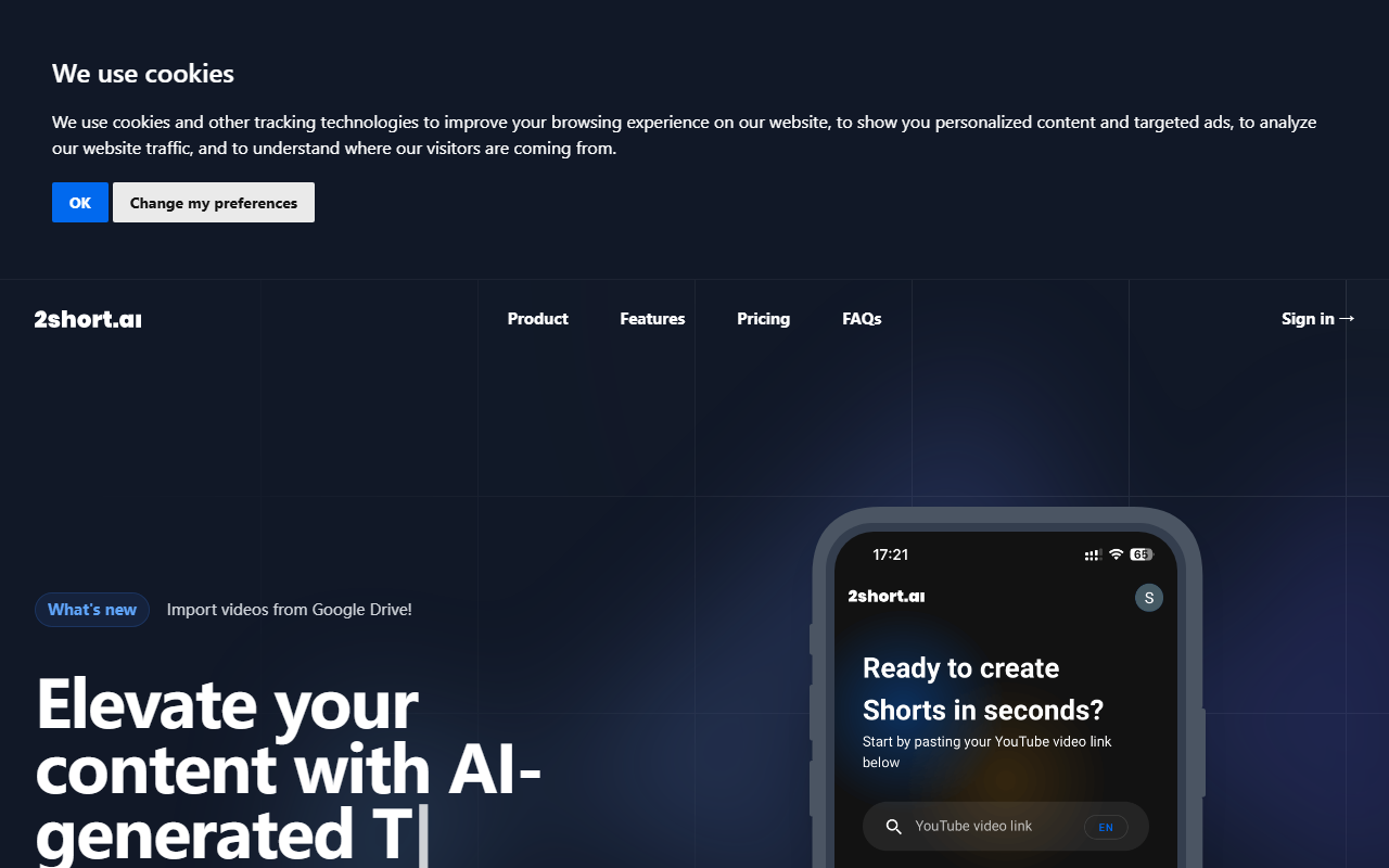 2short.ai screenshot