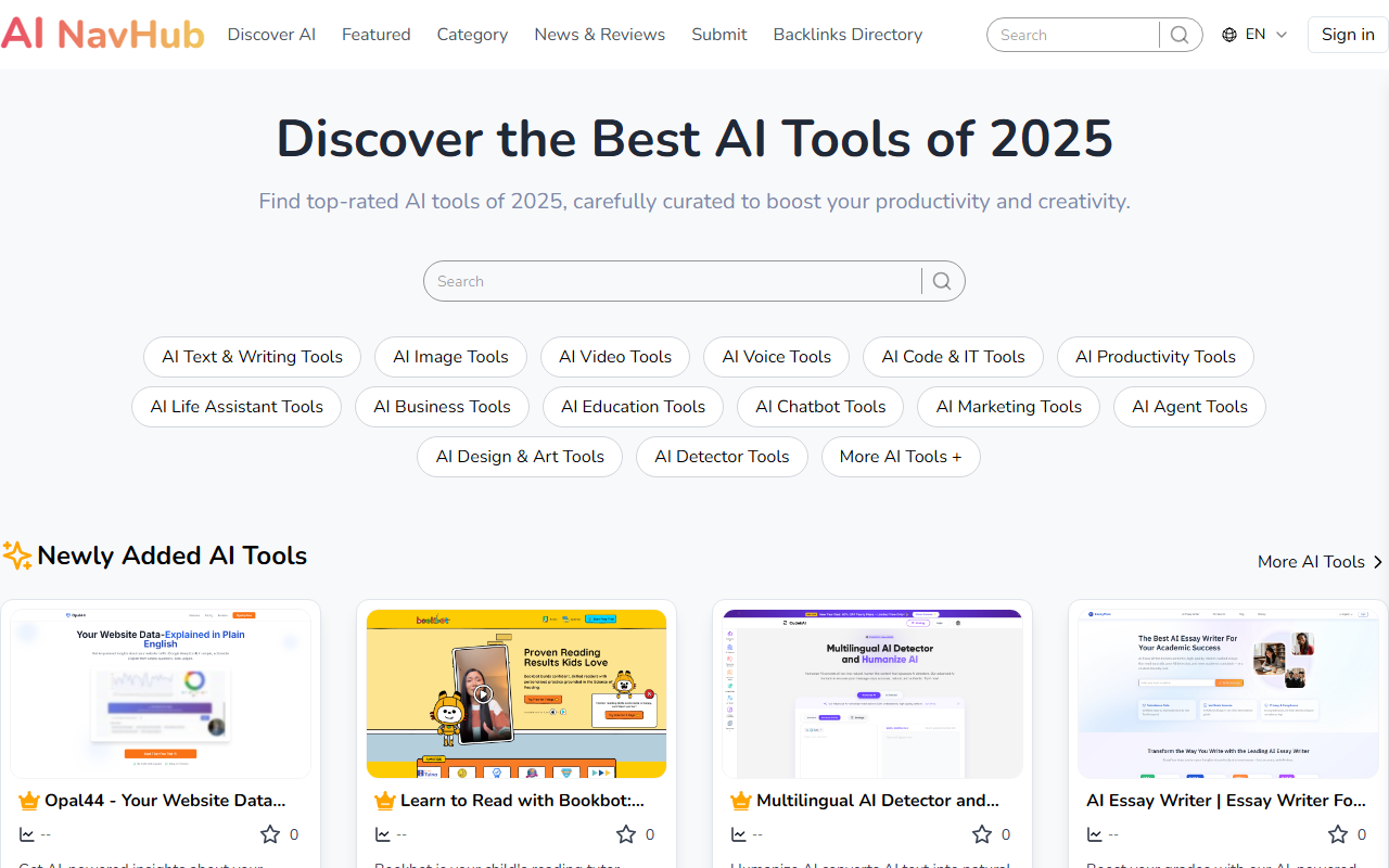 AI NavHub screenshot