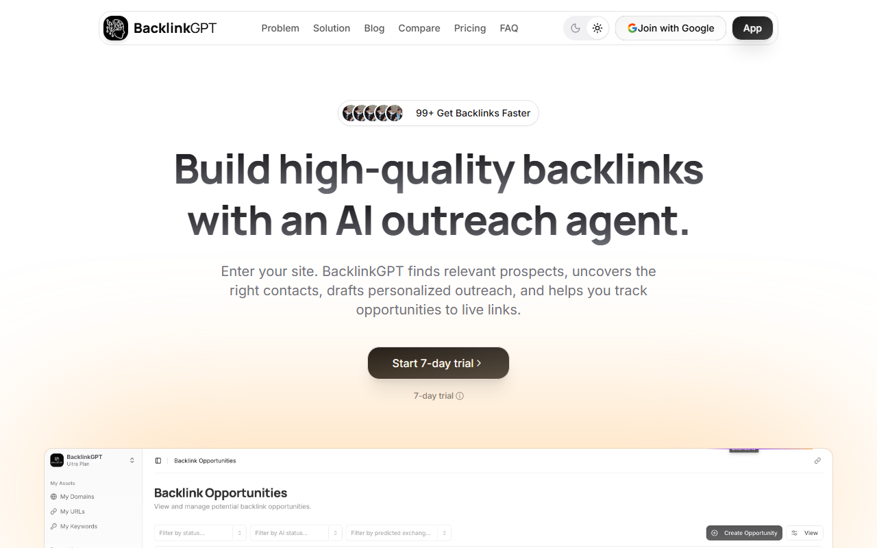 BacklinkGPT screenshot
