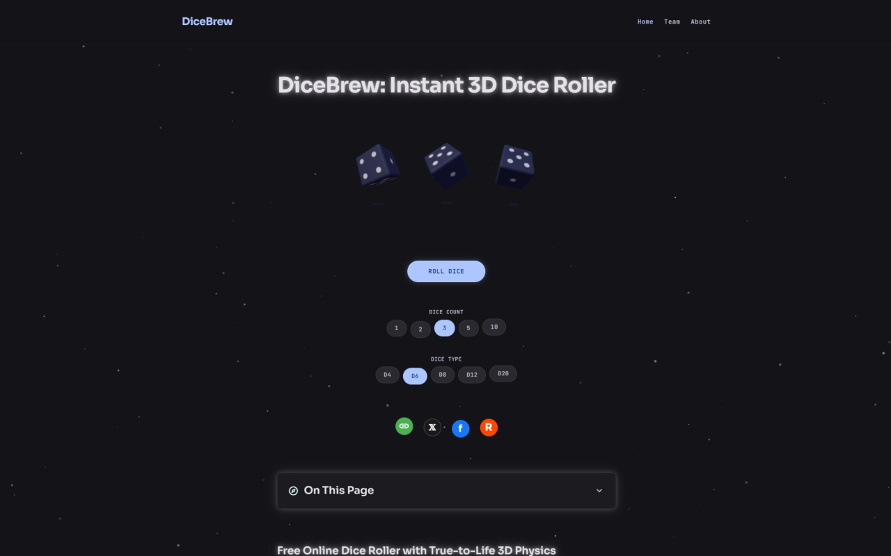 dicebrew screenshot