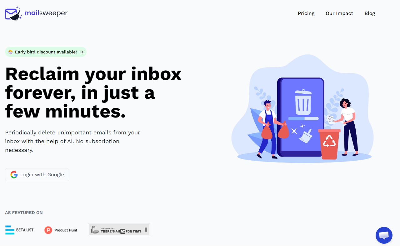 MailSweeper screenshot
