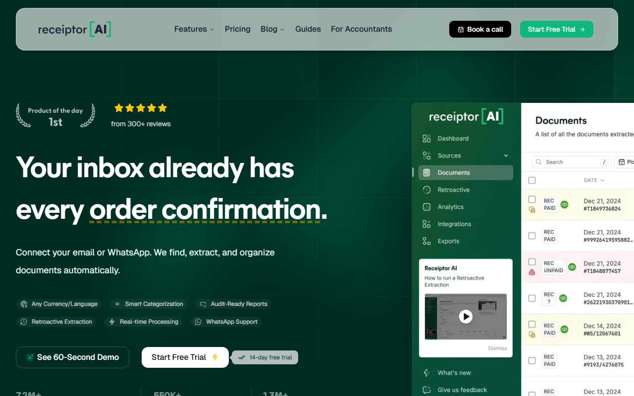 Receiptor AI screenshot