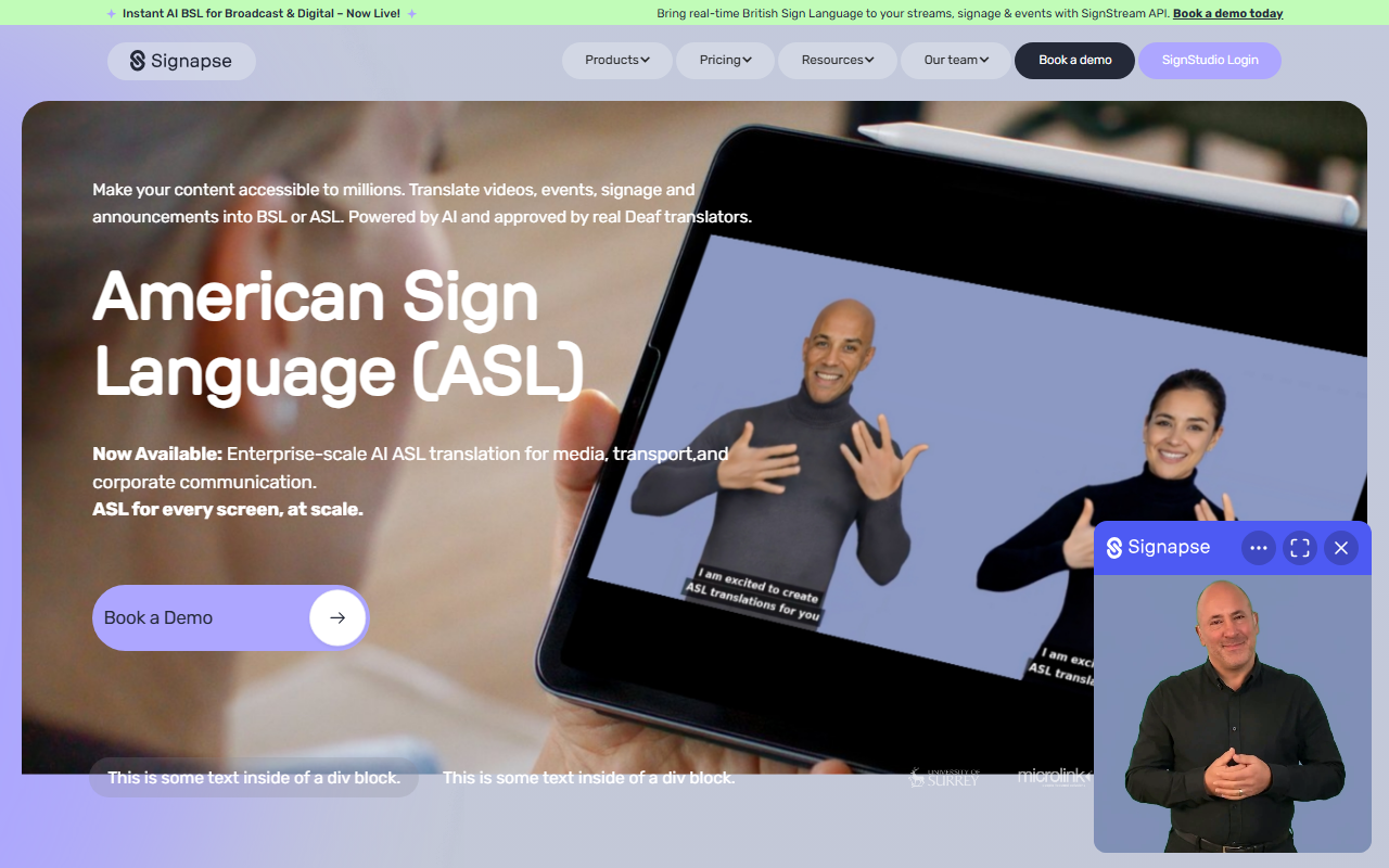 Signapse screenshot