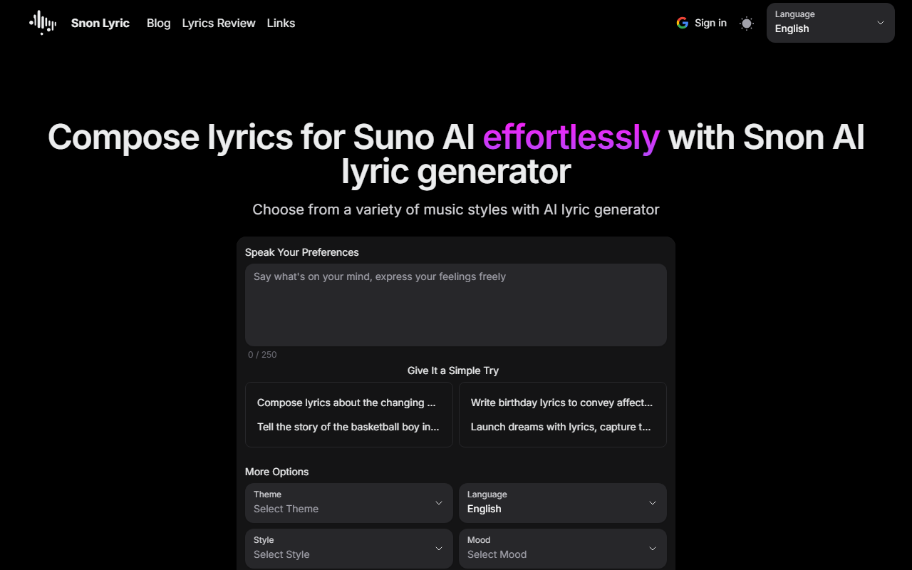 Snon screenshot