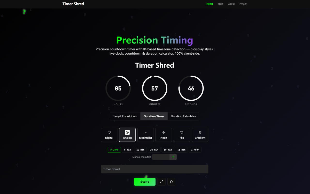 Timer Shred screenshot