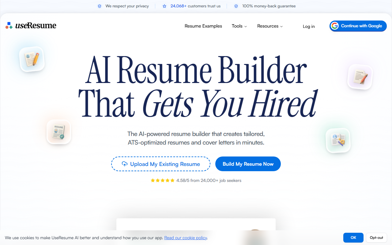 UseResume screenshot